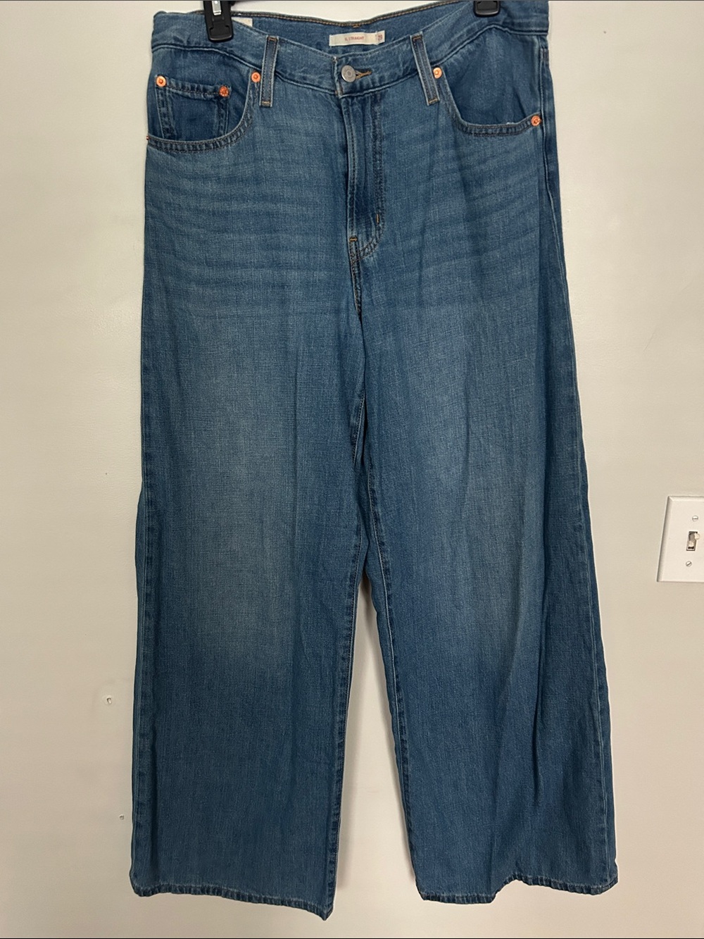 Women’s Levi XL Straight Wide Leg Blue Denim Jeans